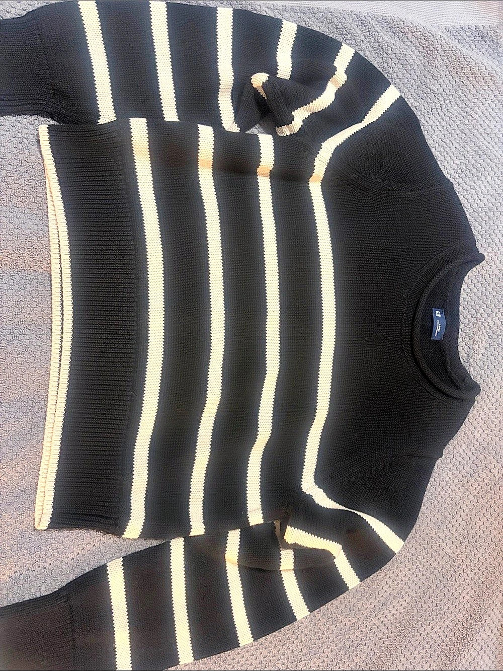Zara Striped Crew Neck Sweater Size Medium Like New
